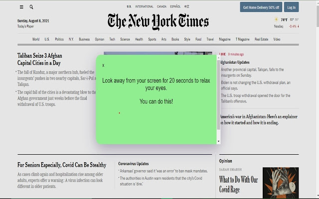 Eye Easer  from Chrome web store to be run with OffiDocs Chromium online