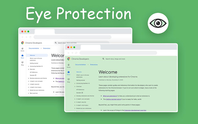 Eye Protection  from Chrome web store to be run with OffiDocs Chromium online