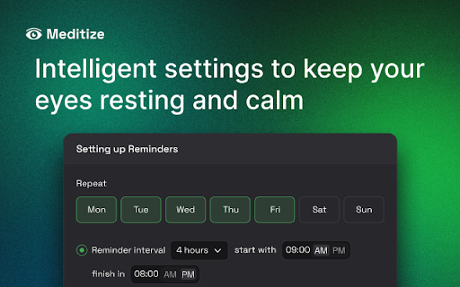 Eye Relief Workouts — Meditize  from Chrome web store to be run with OffiDocs Chromium online