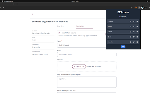 EZAccess  from Chrome web store to be run with OffiDocs Chromium online