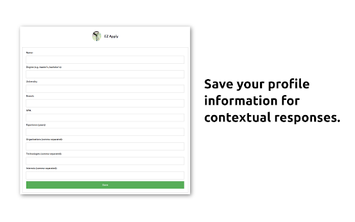 EZ Apply  from Chrome web store to be run with OffiDocs Chromium online