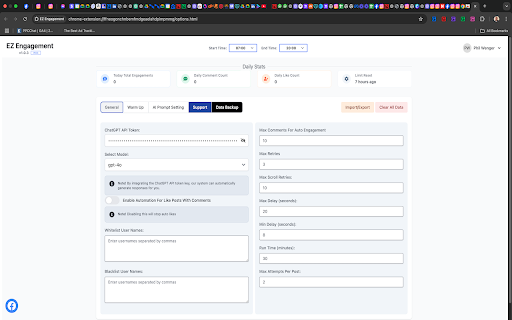 EZ Engagement  from Chrome web store to be run with OffiDocs Chromium online