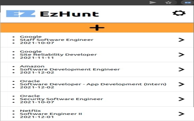 ez hunt  from Chrome web store to be run with OffiDocs Chromium online