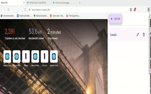EzLink  from Chrome web store to be run with OffiDocs Chromium online