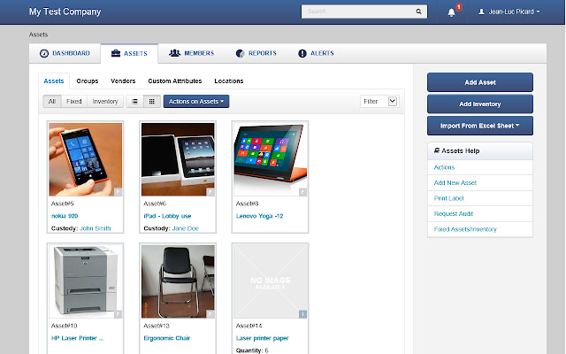 EZOfficeInventory  from Chrome web store to be run with OffiDocs Chromium online