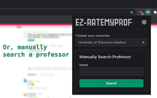 EZ RateMyProf  from Chrome web store to be run with OffiDocs Chromium online
