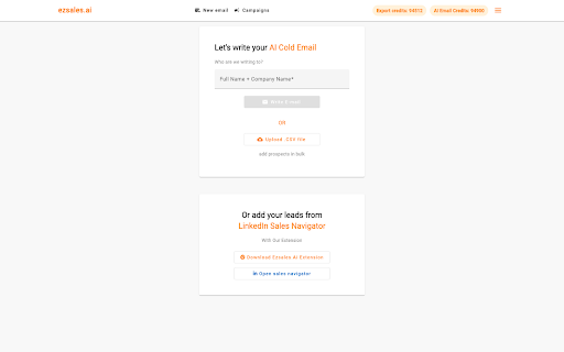 Ezsales.AI  from Chrome web store to be run with OffiDocs Chromium online