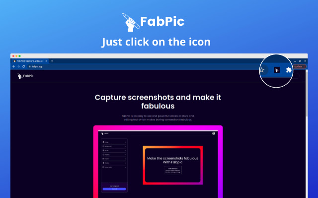FabPic | Capture  Beautify Screenshots  from Chrome web store to be run with OffiDocs Chromium online