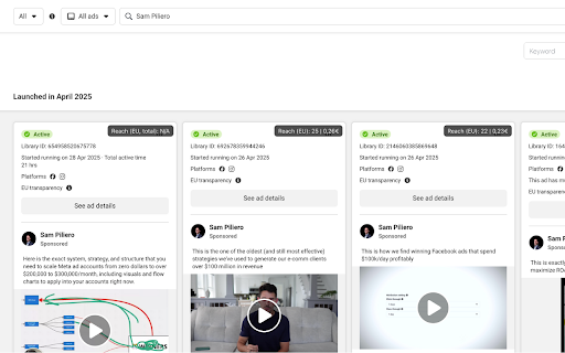 Facebook Ad Reach Overlay  from Chrome web store to be run with OffiDocs Chromium online