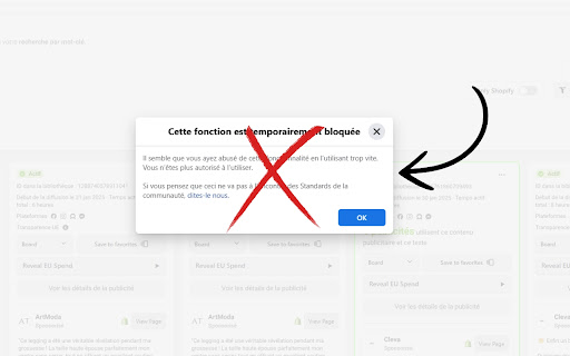 Facebook Ads Library Unlimited  from Chrome web store to be run with OffiDocs Chromium online