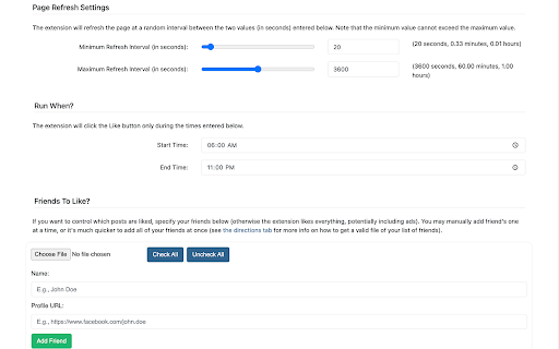FaceBook Auto Liker  from Chrome web store to be run with OffiDocs Chromium online