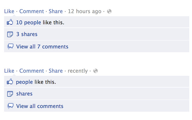 Facebook Demetricator  from Chrome web store to be run with OffiDocs Chromium online