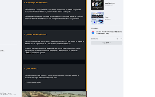 Facebook Fact Checker  from Chrome web store to be run with OffiDocs Chromium online