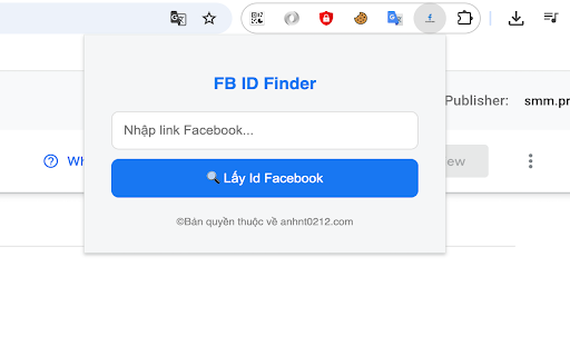 Facebook ID Finder  from Chrome web store to be run with OffiDocs Chromium online