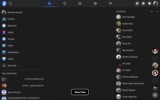 Facebook Newsfeed Toggle  from Chrome web store to be run with OffiDocs Chromium online