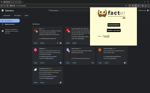 Facter  from Chrome web store to be run with OffiDocs Chromium online