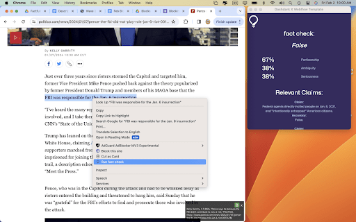 factfully  from Chrome web store to be run with OffiDocs Chromium online