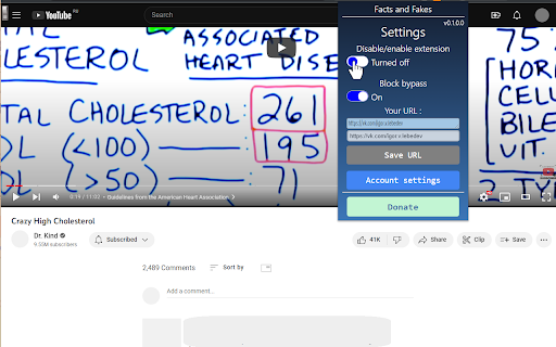 Facts and Fakes in video  from Chrome web store to be run with OffiDocs Chromium online