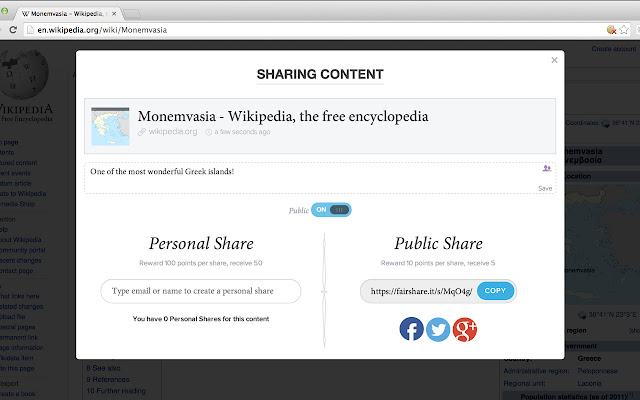 Fairshare.it  from Chrome web store to be run with OffiDocs Chromium online