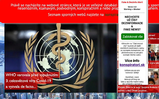 Fake Dezinfo Alert v. from Chrome web store to be run with OffiDocs Chromium online Fake Dezinfo Alert v. from Chrome web store to be run with OffiDocs Chromium online