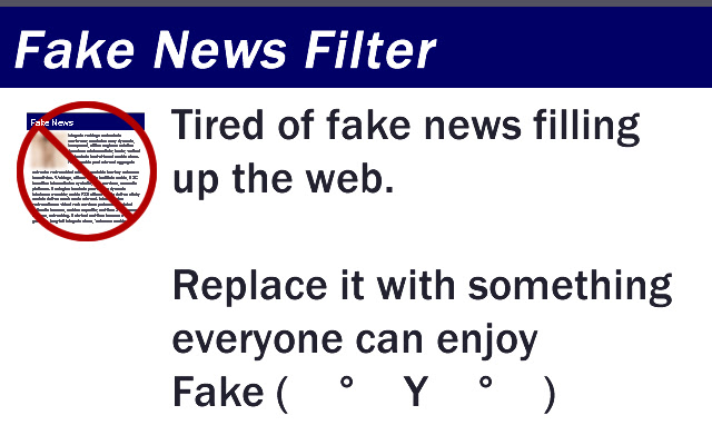 Fake News Filter  from Chrome web store to be run with OffiDocs Chromium online
