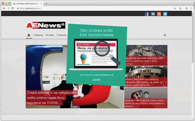 Fake News Website Detector  from Chrome web store to be run with OffiDocs Chromium online