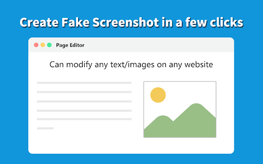 Fake Screenshot Generator  from Chrome web store to be run with OffiDocs Chromium online