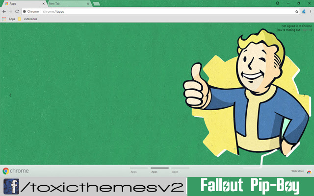 ChromeウェブストアのFallout Pip Boy GreenがOffiDocs Chromiumでオンラインで実行可能に