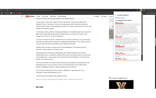False News Detector  from Chrome web store to be run with OffiDocs Chromium online