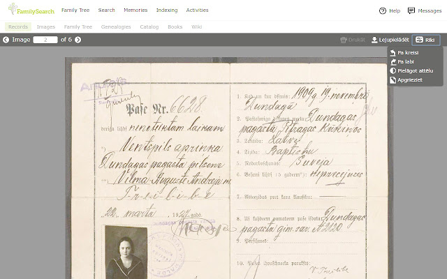 familysearch.org Palīgs  from Chrome web store to be run with OffiDocs Chromium online