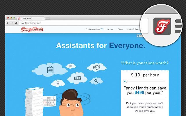 Fancy Hands  from Chrome web store to be run with OffiDocs Chromium online