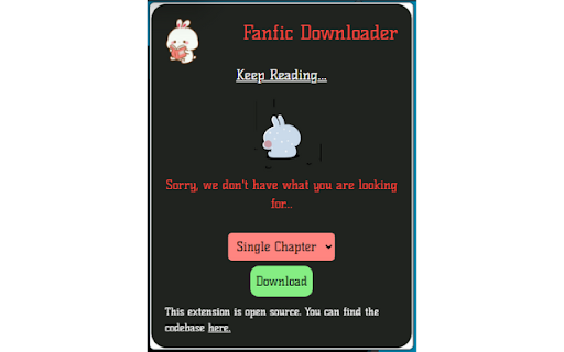 Fanfiction Downloader  from Chrome web store to be run with OffiDocs Chromium online