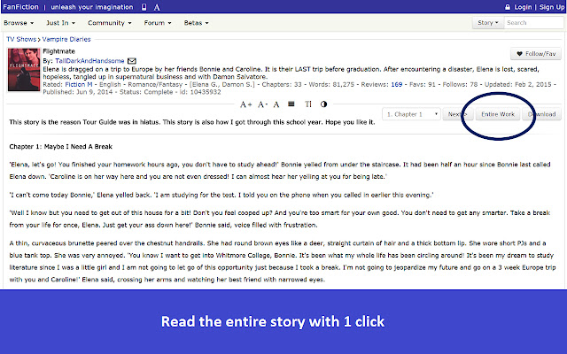 FanfictionUltimate  from Chrome web store to be run with OffiDocs Chromium online