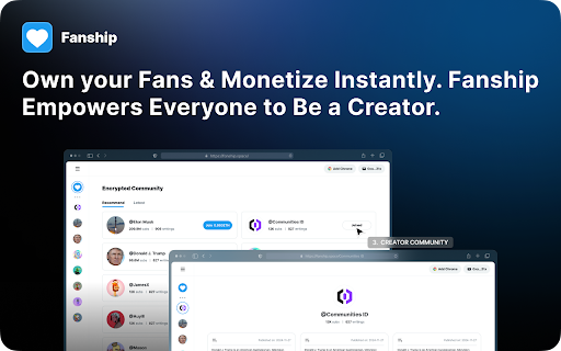 Fanship  from Chrome web store to be run with OffiDocs Chromium online