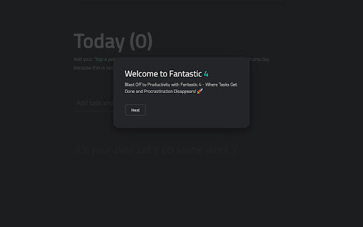 Fantastic 4 Task Manager  from Chrome web store to be run with OffiDocs Chromium online