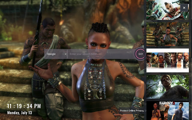 Farcry 3 New Tab Wallpapers da Chrome Web Store para serem executados com OffiDocs Chromium online