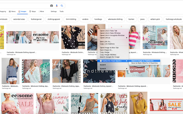 FashionGo Style Match+ из интернет-магазина Chrome будет работать с OffiDocs Chromium онлайн