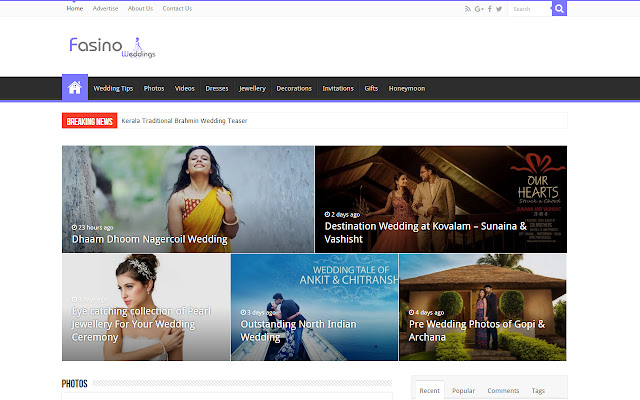 Fasino Weddings  from Chrome web store to be run with OffiDocs Chromium online