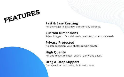 Fast  Easy Photo Resizer  from Chrome web store to be run with OffiDocs Chromium online