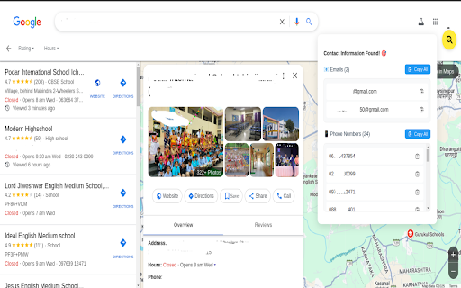 Fast Email  Phone Scraper  from Chrome web store to be run with OffiDocs Chromium online
