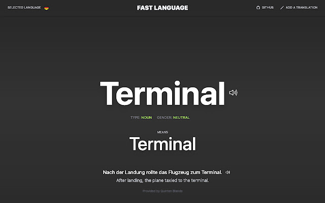 Fast Language Extension  from Chrome web store to be run with OffiDocs Chromium online