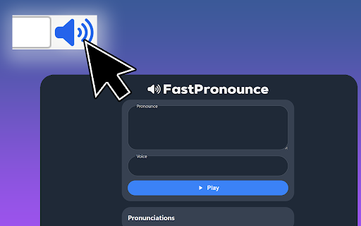 FastPronounce TTS  from Chrome web store to be run with OffiDocs Chromium online