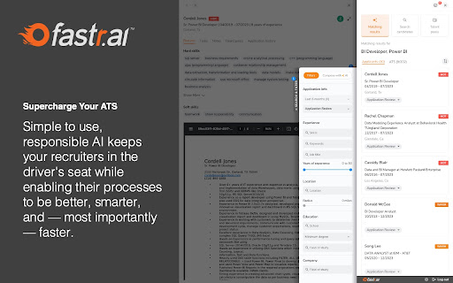 Fastr.ai: Supercharge Your ATS with AI Powered Recruiting  from Chrome web store to be run with OffiDocs Chromium online