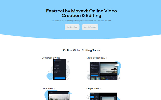 Fastreel by Movavi | Online Video Editor  from Chrome web store to be run with OffiDocs Chromium online