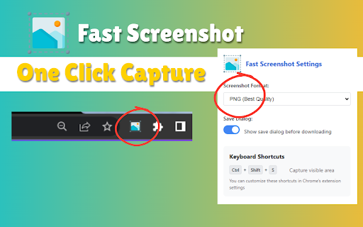 Fast Screenshot One Click Capture  from Chrome web store to be run with OffiDocs Chromium online
