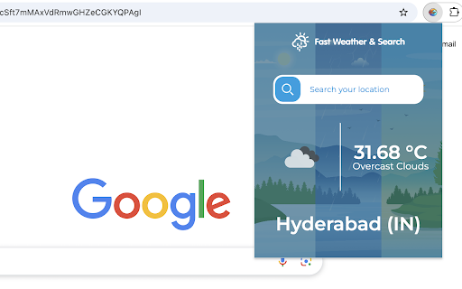 Fast Weather  Search  from Chrome web store to be run with OffiDocs Chromium online