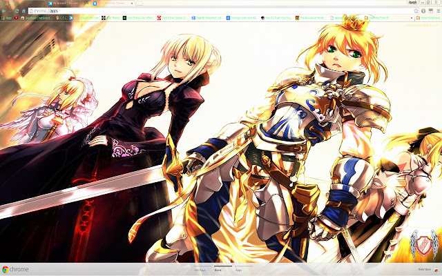 Chrome web mağazasından Fate Stay Night Teması 05 1366x768, OffiDocs Chromium çevrimiçi ile çalıştırılacak