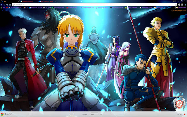 Chrome web mağazasından Fate Stay Night Teması 10 1600x900, OffiDocs Chromium çevrimiçi ile çalıştırılacak