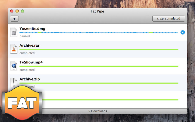 Fat Pipe Downloader for Mac  from Chrome web store to be run with OffiDocs Chromium online