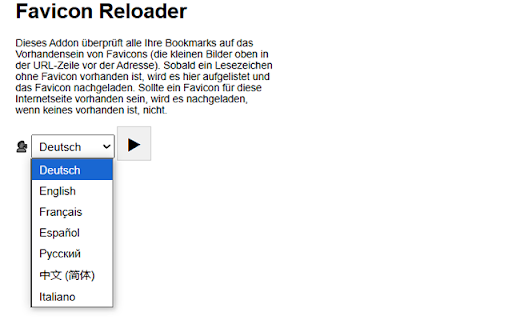 Favicon Reloader  from Chrome web store to be run with OffiDocs Chromium online